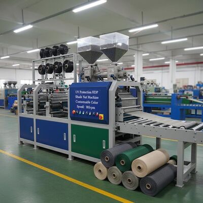 Ультрафиолетовая защита HDPE Shade Net Making Machine с настраиваемым цветом и скоростью 200-450 оборотов в минуту